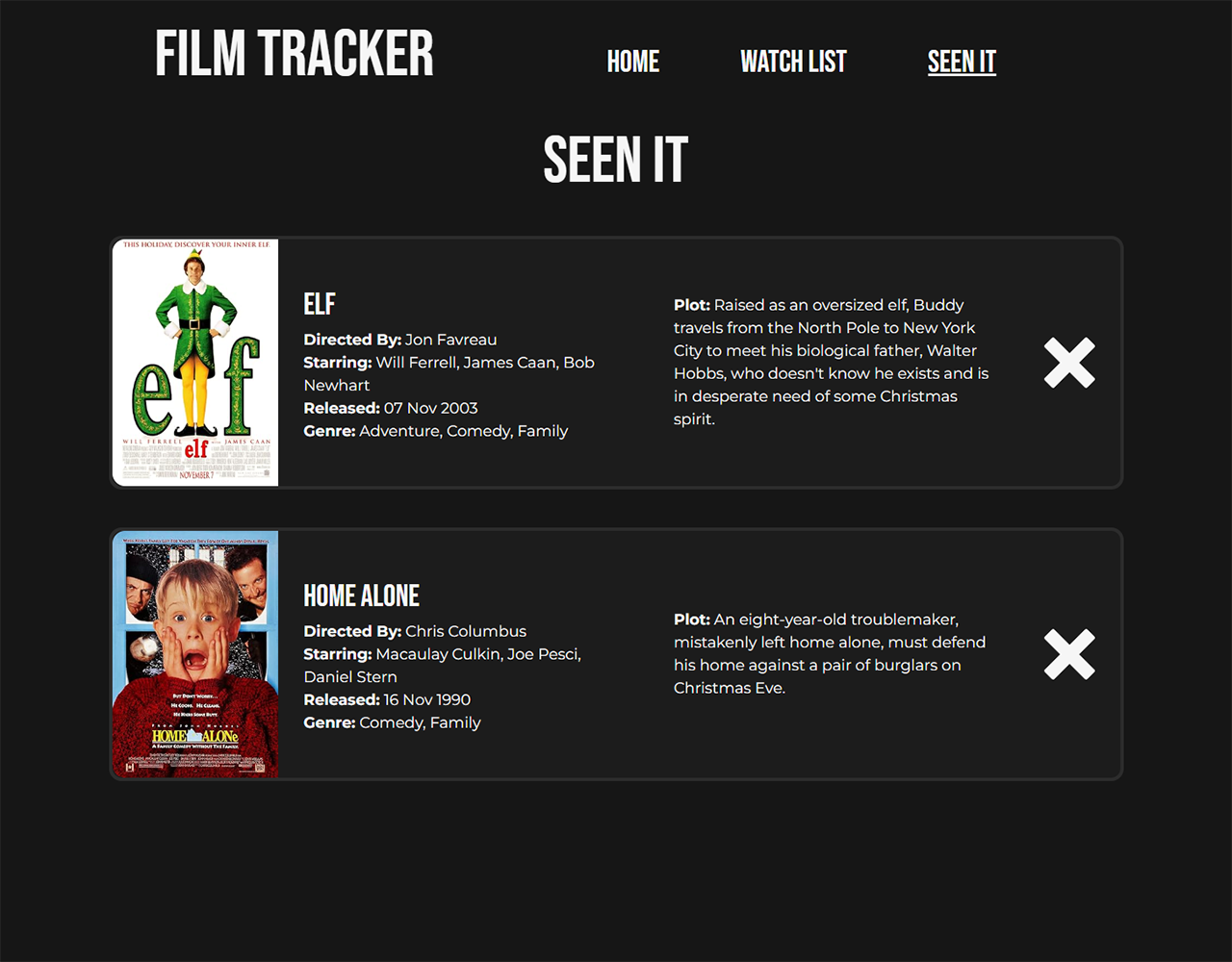Designing a seamless film-tracking experience to help movie lovers organize their watchlists effortlessly.